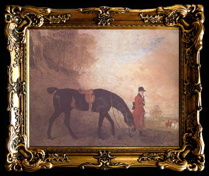 framed  Benjamin Marshall Curricle with a Huntsman (mk25), Ta017